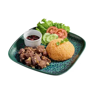 Tomato Fried Rice & "Shaken" Beef Tenderloin