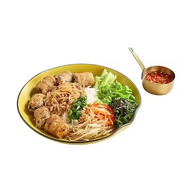 Shredded Pork & Spring Roll Vermicelli Noodle Bowl
